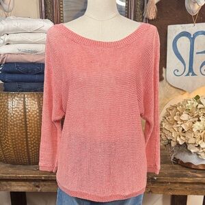 Joie Coral Crew Neck Sweater Linen